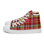 Plaid Tartan Men High Top Sneakers Clan Ogilvie Of Airlie Ancient Plaid Converse High Tops Sneakers, Converse Christmas Sneakers
