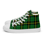 Plaid Tartan Men High Top Sneakers Clan Wallace Hunting Plaid Converse High Tops Sneakers, Converse Christmas Sneakers