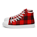 Plaid Tartan Men High Top Sneakers Clan Wemyss Plaid Converse High Tops Sneakers, Converse Christmas Sneakers