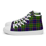 Plaid Tartan Men High Top Sneakers Clan Whitefoord Plaid Converse High Tops Sneakers, Converse Christmas Sneakers