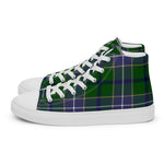 Plaid Tartan Men High Top Sneakers Clan Wishart Hunting Plaid Converse High Tops Sneakers, Converse Christmas Sneakers