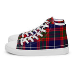 Plaid Tartan Men High Top Sneakers Clan Pennycook Plaid Converse High Tops Sneakers, Converse Christmas Sneakers