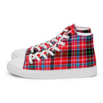 Plaid Tartan Men High Top Sneakers Clan Pitblado Plaid Converse High Tops Sneakers, Converse Christmas Sneakers