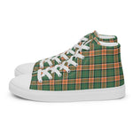 Plaid Tartan Men High Top Sneakers Clan Pollock Hunting Plaid Converse High Tops Sneakers, Converse Christmas Sneakers