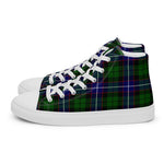 Plaid Tartan Men High Top Sneakers Clan Russell Plaid Converse High Tops Sneakers, Converse Christmas Sneakers