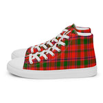 Plaid Tartan Men High Top Sneakers Clan Sandilands Plaid Converse High Tops Sneakers, Converse Christmas Sneakers