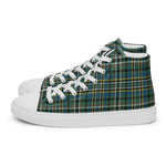 Plaid Tartan Men High Top Sneakers Clan Scott Green Ancient Plaid Converse High Tops Sneakers, Converse Christmas Sneakers