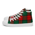 Plaid Tartan Men High Top Sneakers Clan Stewart Atholl Modern Plaid Converse High Tops Sneakers, Converse Christmas Sneakers