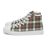 Plaid Tartan Men High Top Sneakers Clan Stewart Dress Ancient Plaid Converse High Tops Sneakers, Converse Christmas Sneakers