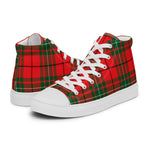 Scotstee Shop - Scotstee Shop Plaid Tartan High Top Sneakers Clan MacAuley Plaid Converse High Tops Sneakers, Converse Christmas Sneakers