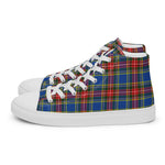 Scotstee Shop - Scotstee Shop Plaid Tartan High Top Sneakers Clan MacBeth Modern Plaid Converse High Tops Sneakers, Converse Christmas Sneakers