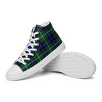Scotstee Shop - Scotstee Shop Plaid Tartan High Top Sneakers Clan MacDonald Of The Isles Modern Plaid Converse High Tops Sneakers, Converse Christmas Sneakers