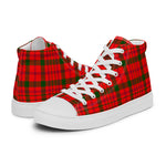 Scotstee Shop - Scotstee Shop Plaid Tartan High Top Sneakers Clan MacDonell Of Keppoch Modern Plaid Converse High Tops Sneakers, Converse Christmas Sneakers