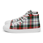 Scotstee Shop - Scotstee Shop Plaid Tartan High Top Sneakers Clan MacDuff Dress Modern Plaid Converse High Tops Sneakers, Converse Christmas Sneakers