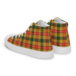 Plaid Tartan Men High Top Sneakers Clan Baxter Plaid Converse High Tops Sneakers, Converse Christmas Sneakers