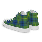 Tartan Men High Top Shoes Clan Johnston Ancient Plaid Converse High Tops Sneakers, Converse Christmas Sneakers Plaid High Top Shoes For Men