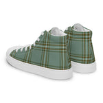 Tartan Men High Top Shoes Clan Kelly Dress Plaid Converse High Tops Sneakers, Converse Christmas Sneakers Plaid High Top Shoes For Men