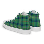 Tartan Men High Top Shoes Clan Kennedy Ancient Plaid Converse High Tops Sneakers, Converse Christmas Sneakers Plaid High Top Shoes For Men