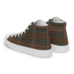 Tartan Men High Top Shoes Clan Kennedy Weathered Plaid Converse High Tops Sneakers, Converse Christmas Sneakers Plaid High Top Shoes For Men
