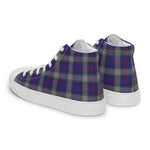 Tartan Men High Top Shoes Clan Kinnaird Plaid Converse High Tops Sneakers, Converse Christmas Sneakers Plaid High Top Shoes For Men