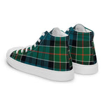 Tartan Men High Top Shoes Clan Kirkpatrick Plaid Converse High Tops Sneakers, Converse Christmas Sneakers Plaid High Top Shoes For Men