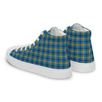 Tartan Men High Top Shoes Clan Laing Hunting Plaid Converse High Tops Sneakers, Converse Christmas Sneakers Plaid High Top Shoes For Men