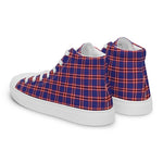 Tartan Men High Top Shoes Clan Laing of Archiestown Plaid Converse High Tops Sneakers, Converse Christmas Sneakers Plaid High Top Shoes For Men