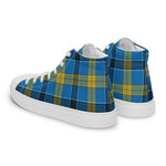 Tartan Men High Top Shoes Clan Laing Plaid Converse High Tops Sneakers, Converse Christmas Sneakers Plaid High Top Shoes For Men