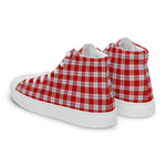 Tartan Men High Top Shoes Clan Lennox Dress Plaid Converse High Tops Sneakers, Converse Christmas Sneakers Plaid High Top Shoes For Men