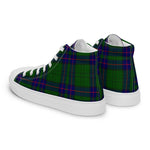 Tartan Men High Top Shoes Clan Lockhart Modern Plaid Converse High Tops Sneakers, Converse Christmas Sneakers Plaid High Top Shoes For Men