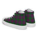Tartan Men High Top Shoes Clan Logan Plaid Converse High Tops Sneakers, Converse Christmas Sneakers Plaid High Top Shoes For Men