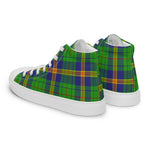 Tartan Men High Top Shoes Clan New Mexico Plaid Converse High Tops Sneakers, Converse Christmas Sneakers Plaid High Top Shoes For Men