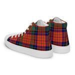 Tartan Men High Top Shoes Clan Nicolson Ancient Plaid Converse High Tops Sneakers, Converse Christmas Sneakers Plaid High Top Shoes For Men