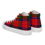 Tartan Men High Top Shoes Clan Nicolson Modern Plaid Converse High Tops Sneakers, Converse Christmas Sneakers Plaid High Top Shoes For Men