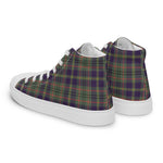 Tartan Men High Top Shoes Clan Taylor Weathered Plaid Converse High Tops Sneakers, Converse Christmas Sneakers Plaid High Top Shoes For Men