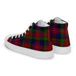 Tartan Men High Top Shoes Clan Tennant Plaid Converse High Tops Sneakers, Converse Christmas Sneakers Plaid High Top Shoes For Men
