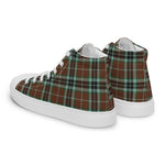 Tartan Men High Top Shoes Clan Thomson Hunting Modern Plaid Converse High Tops Sneakers, Converse Christmas Sneakers Plaid High Top Shoes For Men