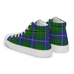 Tartan Men High Top Shoes Clan Turnbull Hunting Plaid Converse High Tops Sneakers, Converse Christmas Sneakers Plaid High Top Shoes For Men