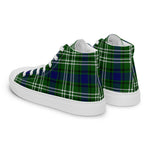 Tartan Men High Top Shoes Clan Tweedside Plaid Converse High Tops Sneakers, Converse Christmas Sneakers Plaid High Top Shoes For Men