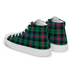 Tartan Men High Top Shoes Clan Urquhart Broad Red Ancient Plaid Converse High Tops Sneakers, Converse Christmas Sneakers Plaid High Top Shoes For Men