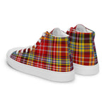 Plaid Tartan Men High Top Sneakers Clan Ogilvie Of Airlie Ancient Plaid Converse High Tops Sneakers, Converse Christmas Sneakers