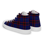 Plaid Tartan Men High Top Sneakers Clan Wedderburn Plaid Converse High Tops Sneakers, Converse Christmas Sneakers