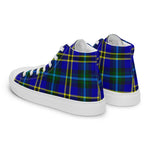 Plaid Tartan Men High Top Sneakers Clan Weir Modern Plaid Converse High Tops Sneakers, Converse Christmas Sneakers
