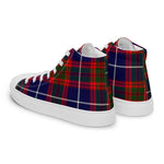 Plaid Tartan Men High Top Sneakers Clan Pennycook Plaid Converse High Tops Sneakers, Converse Christmas Sneakers