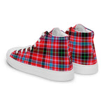Plaid Tartan Men High Top Sneakers Clan Pitblado Plaid Converse High Tops Sneakers, Converse Christmas Sneakers
