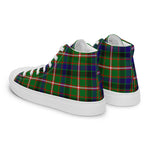 Plaid Tartan Men High Top Sneakers Clan Reid Green Plaid Converse High Tops Sneakers, Converse Christmas Sneakers