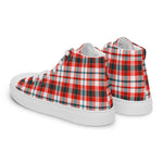 Plaid Tartan Men High Top Sneakers Clan Renton Plaid Converse High Tops Sneakers, Converse Christmas Sneakers