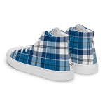 Plaid Tartan Men High Top Sneakers Clan Roberton Plaid Converse High Tops Sneakers, Converse Christmas Sneakers
