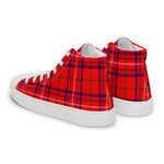 Plaid Tartan Men High Top Sneakers Clan Rose Plaid Converse High Tops Sneakers, Converse Christmas Sneakers