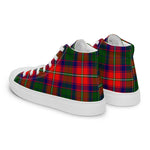Plaid Tartan Men High Top Sneakers Clan Roxburgh District Plaid Converse High Tops Sneakers, Converse Christmas Sneakers